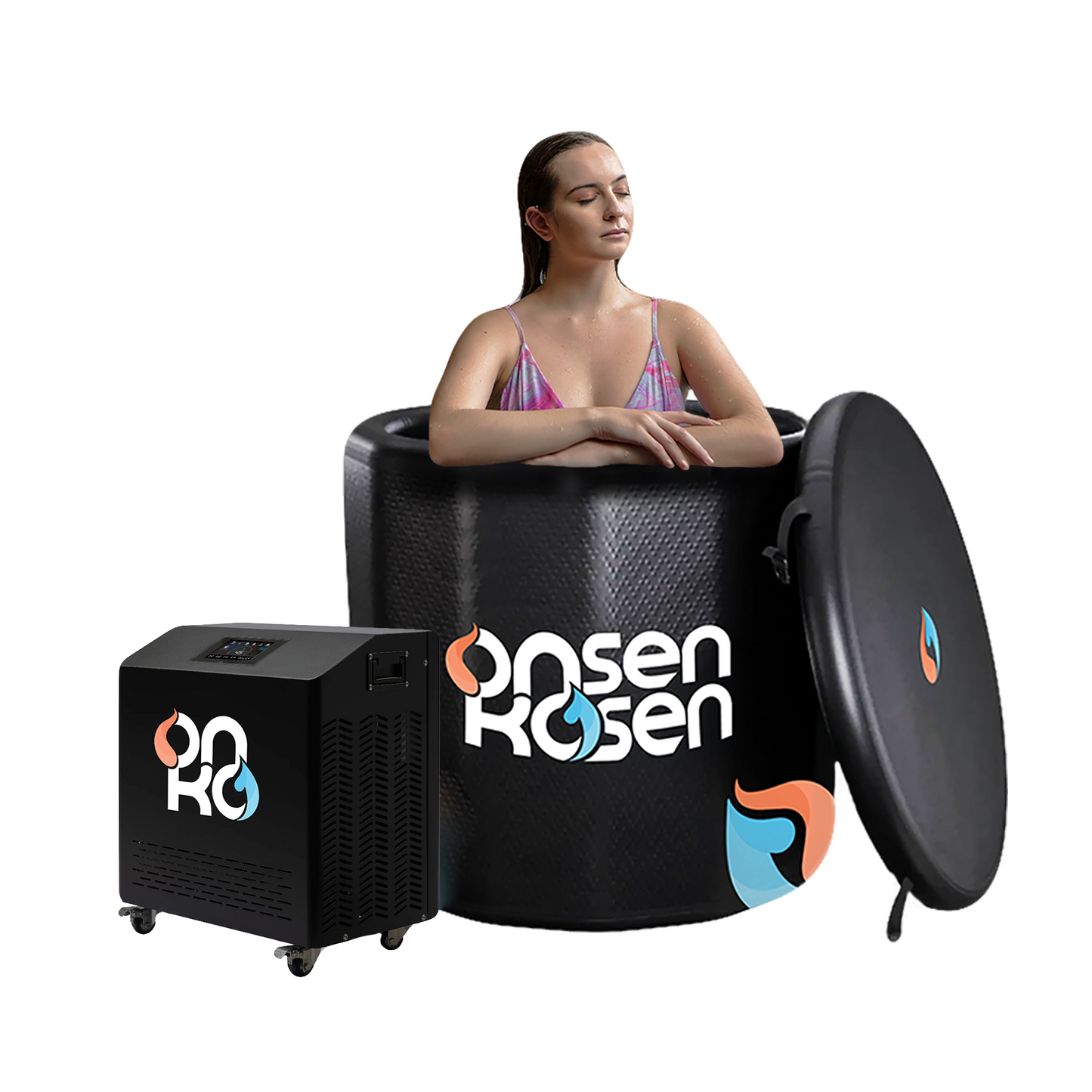 OnsenKosen Atami 1 Person Therapy Tub with Pro 2HP Dual Chiller/Heater