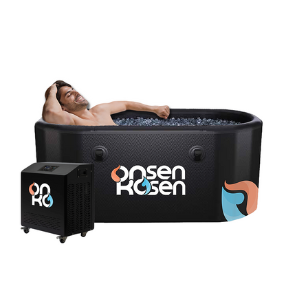 OnsenKosen Dogo Mini 1 Person Therapy Tub with Pro 2HP Dual Chiller/Heater